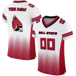 custom ball state cardinals halftone sweep white black jersey best selling