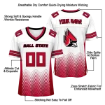 custom ball state cardinals halftone sweep white black jersey best selling