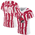 custom ball state cardinals stripe splatter red jersey best selling