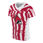 custom ball state cardinals stripe splatter red jersey best selling