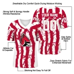 custom ball state cardinals stripe splatter red jersey best selling