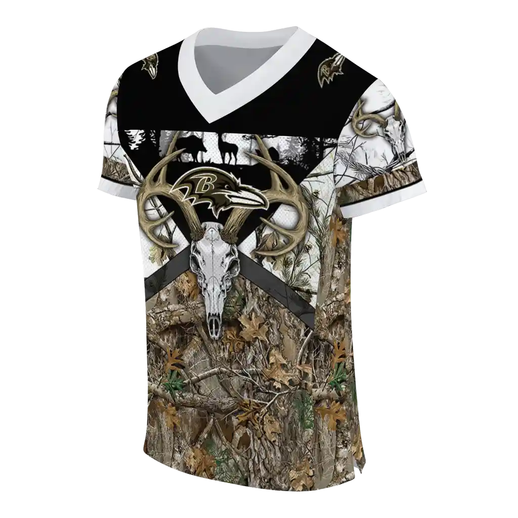custom baltimore ravens antler skull camouflage hunting jersey fashion forward custom baltimore ravens antler skull camouflage hunting jersey fashion forward