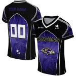 custom baltimore ravens halftone slant purple black jersey best selling