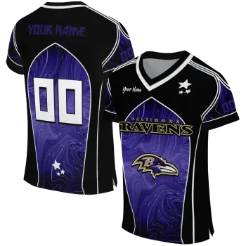 custom baltimore ravens halftone slant purple black jersey best selling