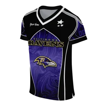 custom baltimore ravens halftone slant purple black jersey fashion forward