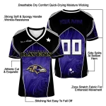 custom baltimore ravens halftone slant purple black jersey best selling