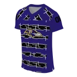 custom baltimore ravens layered grids purple jersey best selling
