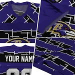 custom baltimore ravens layered grids purple jersey best selling