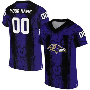 custom baltimore ravens rugged stripes purple jersey best selling