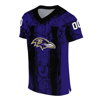 custom baltimore ravens rugged stripes purple jersey fashion forward