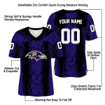 custom baltimore ravens rugged stripes purple jersey best selling