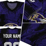 custom baltimore ravens rugged stripes purple jersey best selling