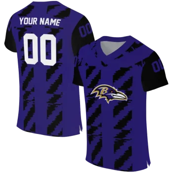 custom baltimore ravens stripe block purple jersey best selling