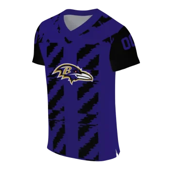 custom baltimore ravens stripe block purple jersey fashion forward