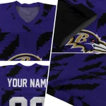 custom baltimore ravens stripe block purple jersey best selling