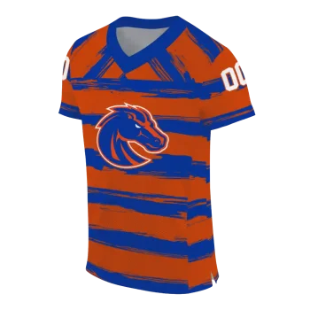 custom boise state broncos art stripe orange jersey fashion forward