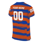custom boise state broncos art stripe orange jersey best selling
