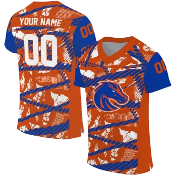 custom boise state broncos camo shatter orange jersey best selling