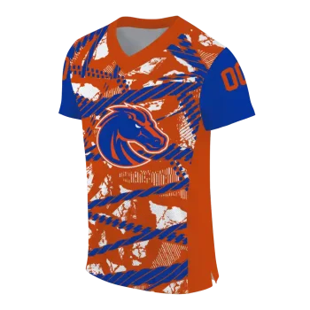 custom boise state broncos camo shatter orange jersey fashion forward