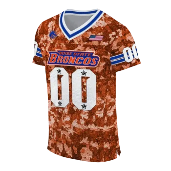 custom boise state broncos camouflage abstract orange jersey fashion forward