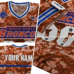 custom boise state broncos camouflage abstract orange jersey best selling