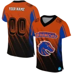 custom boise state broncos halftone flow orange black jersey best selling