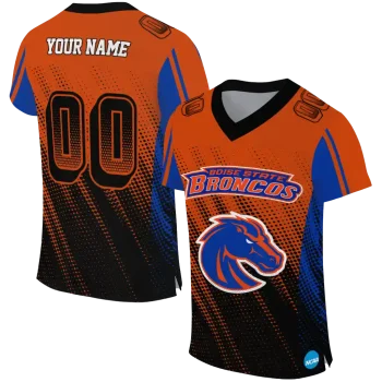 custom boise state broncos halftone flow orange black jersey best selling