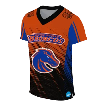 custom boise state broncos halftone flow orange black jersey fashion forward