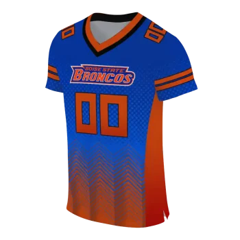 custom boise state broncos halftone sweep blue black jersey fashion forward