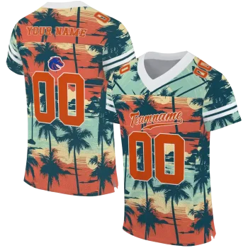 custom boise state broncos horizon palm sunset jersey best selling