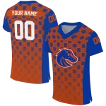 custom boise state broncos stacked rectangle orange jersey best selling