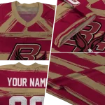 custom boston college eagles art stripe maroon jersey best selling