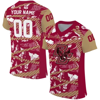 custom boston college eagles camo shatter maroon jersey best selling