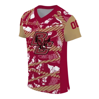 custom boston college eagles camo shatter maroon jersey fashion forward