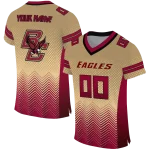 custom boston college eagles halftone sweep gold black jersey best selling