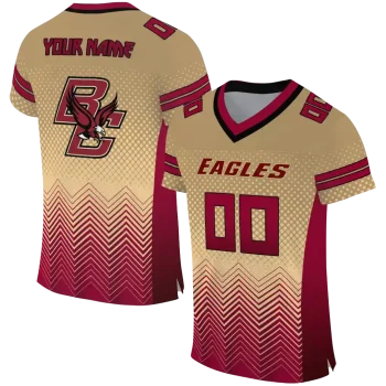 custom boston college eagles halftone sweep gold black jersey best selling
