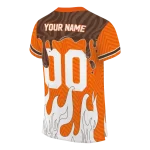 custom bowling green falcons dripping flames orange white jersey best selling