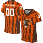custom bowling green falcons stripe splatter orange jersey best selling