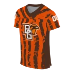 custom bowling green falcons stripe splatter orange jersey best selling