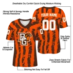 custom bowling green falcons stripe splatter orange jersey best selling