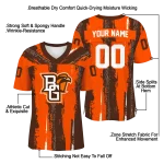 custom bowling green falcons striped texture orange jersey best selling