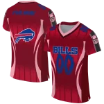 custom buffalo bills dynamic dots red jersey best selling