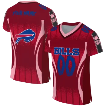 custom buffalo bills dynamic dots red jersey best selling