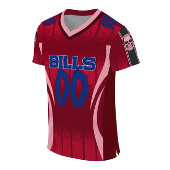 custom buffalo bills dynamic dots red jersey fashion forward