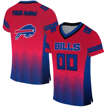 custom buffalo bills halftone sweep red black jersey best selling