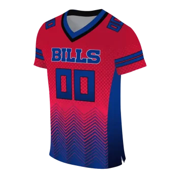 custom buffalo bills halftone sweep red black jersey fashion forward