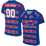custom buffalo bills layered grids blue jersey best selling