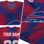 custom buffalo bills rugged stripes blue jersey best selling