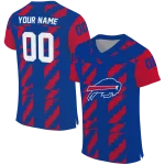 custom buffalo bills stripe block blue jersey best selling