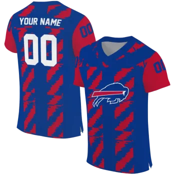 custom buffalo bills stripe block blue jersey best selling